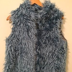 Y2K Faux fur rave vest